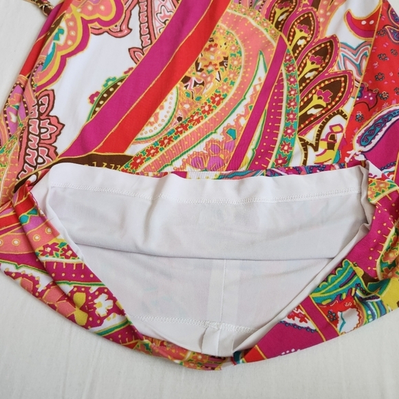 Vintage 90s Y2K Cache Paisley Chain Belt Mini Dress - Picture 4 of 10